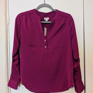 Women's Purple Button-Up Blouse